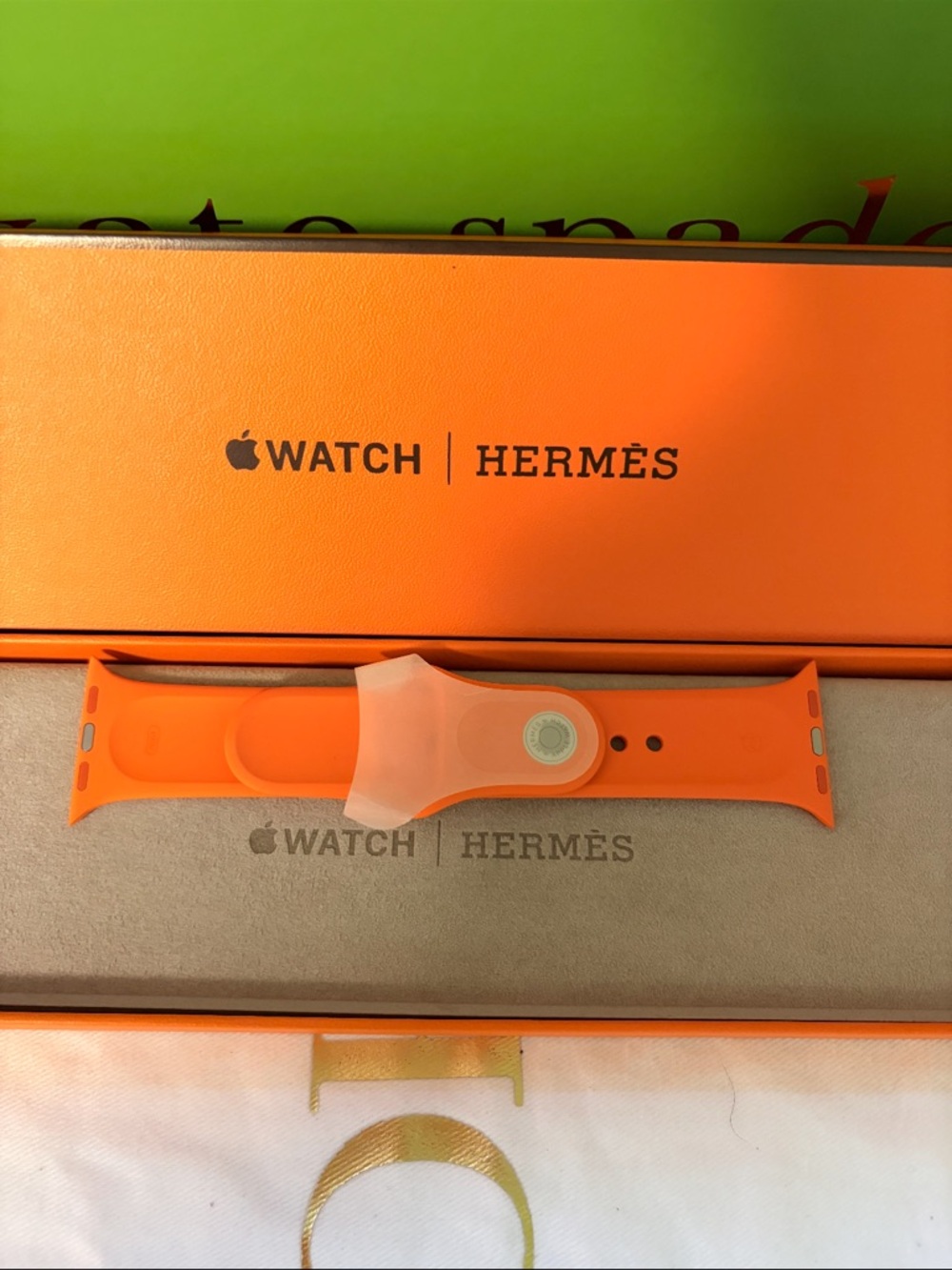 Hermès Apple Watch Sport Band in Vibrant Orange